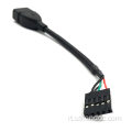 Cord del cavo della scheda madre da USB-2.0 a DuPont 5pin